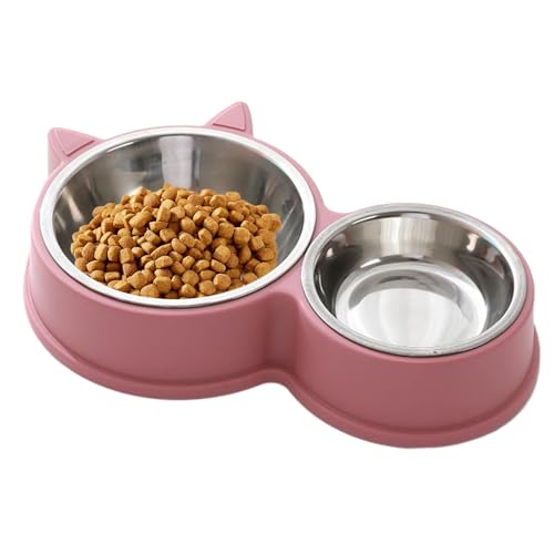 Metall-Wassernapf für Hunde – Metall-Wassernapf für Hunde, Edelstahl-Katzennäpfe | langlebig und perfekt für kleine Haustiere, Schnurrhaarfreundlich und leicht zu reinigen, robustes Design, um von Berriphonia