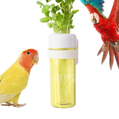 Vogelkäfig -futtermittel - -Lebensmittelbehälter mit Wasserspeicher | Frischgrün Halter für Lovebirds Shotets Cockatiels Finches Spatzen Conures, Haustierkäfig -Zubehör für Innenhüter von Berriphonia
