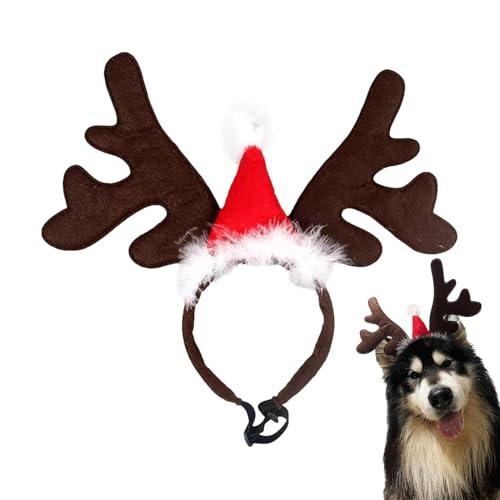 Weihnachts -Rentierhund -Stirnband - Weihnachtshund Elch -Kopfstück, leuchtende Farben Pet Cosplay Kostüm für Weihnachtsfeiern, Feiertagsfeiern, Themenpartys Weihnachts -Rentierhund -Stirnband - Weihnachtshund Elch -Kopfstück, leuchtende Farben Pet Cosplay Kostüm für Weihnachtsfeiern, Feiertagsfeiern, Themenpartys von Berriphonia