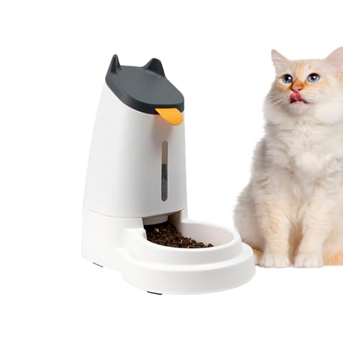 Besreey Automatischer Katzenfutterautomat, automatischer Wasserspender für Haustiere,Schwerkraftgesteuerter Futter- und Spender - Abnehmbare Futter- und Tränkezubehör für kleine Hunde und Katzen von Besreey
