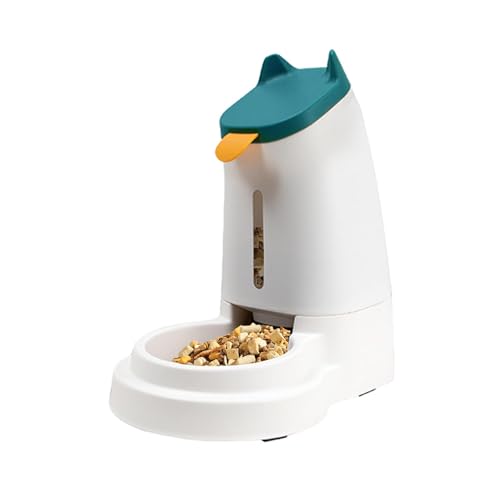 Besreey Automatischer Katzenfutterautomat, automatischer Wasserspender für Haustiere - Schwerkraftgesteuerter Futter- und Spender | Wiederverwendbarer Katzentrinkbrunnen für mittelgroße kleine Hunde von Besreey