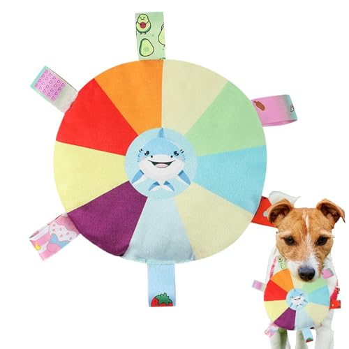 Besreey Disc-Hundespielzeug, Plüsch-Kauspielzeug für Hunde - Interaktives, quietschendes Kauspielzeug für Welpen,Quietschendes Kauspielzeug für Hunde, scheibenförmiges Plüsch-Hundespielzeug für von Besreey
