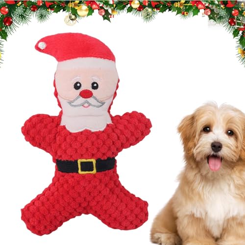 Besreey Gefüllte Weihnachts-Hundespielzeuge | Weich gefülltes, langlebiges Haustierspielzeug mit Quietscher - Kauspielzeug für Welpen, weiches Haustierspielzeug, gefüllt, süß, langlebig, interaktives, von Besreey