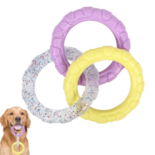 Besreey Kauspielzeug für Welpen zum Zahnen, Kauspielzeug für Aggressive Hunde - Interaktives Kau- und Quietschspielzeug für Hunde,Kauspielzeug für Hunde, Kauspielzeugring für die Zahnreinigung, von Besreey