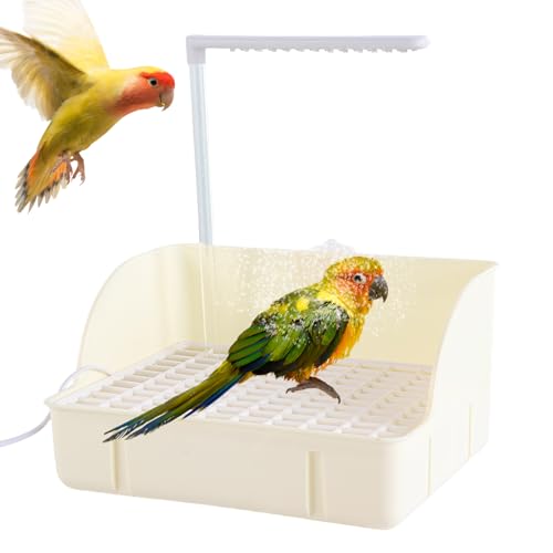 Besreey Vogel Badehaus Badewanne Vogeldusche Wellensittich Automatische Haustier-Vogeltränke Multifunktionaler Vogeldusche Mit Mehreren Wasserhähnen Für Nymphensittiche von Besreey