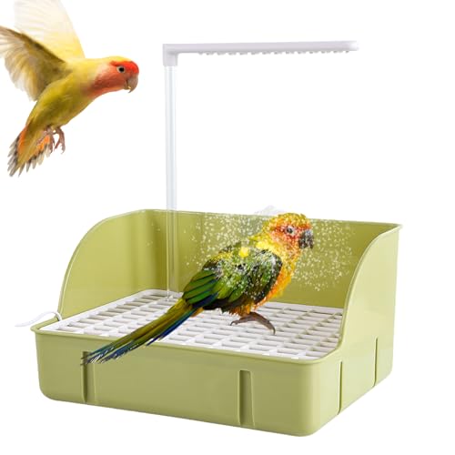 Besreey Vogel Badehaus Badewanne Vogeldusche Wellensittich Automatische Haustier-Vogeltränke Multifunktionaler Vogeldusche Mit Mehreren Wasserhähnen Für Nymphensittiche von Besreey
