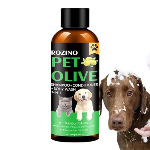 Haustiershampoo für Hunde | Pflegendes und feuchtigkeitsspendendes Hundeshampoo - Pflegezubehör, Geruchsentfernungs- und Hundespray-für stinkende Hunde und Welpen, 100 g Besreey von Besreey
