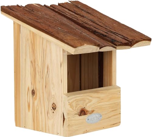 Vogelhaus mit Dach aus Rinde, Rot von Best For Birds