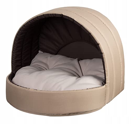 Best For Pets Hundehütte Hundebett Tierbett Katzenbett (Creme, 50x46 cm) von Best For Pets