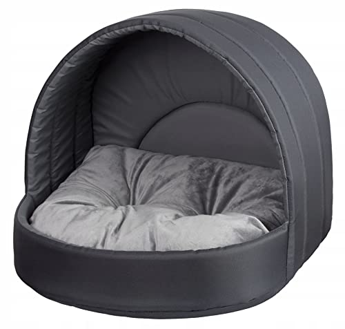 Best For Pets Hundehütte Hundebett Tierbett Katzenbett (Dunkelgrau, 50x46 cm) von Best For Pets