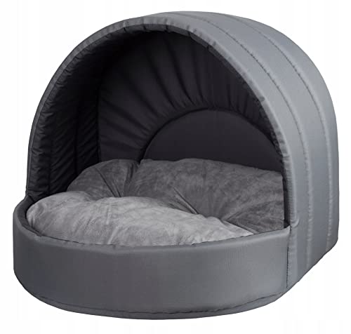 Best For Pets Hundehütte Hundebett Tierbett Katzenbett (Grau, 50x46 cm) von Best For Pets