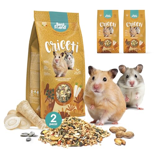 Best Friend Alleinfuttermittel für Hamster mit Kürbiskernen, Erdnüssen, getrockneten Pastinaken, 2 Packungen, Futter für Nager mit natürlichen Inhaltsstoffen, hergestellt in Italien von Best Friend