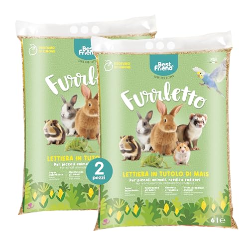 Best Friend - Furrletto Katzenstreu aus MaisTutu für Kleintiere, Nager und Reptilien. Super saugfähig, natürlich und ohne chemische Zusätze | Zitrone, 2 Stück - 12 l Best Friend - Furrletto Katzenstreu aus MaisTutu für Kleintiere, Nager und Reptilien. Super saugfähig, natürlich und ohne chemische Zusätze | Zitrone, 2 Stück - 12 l von Best Friend