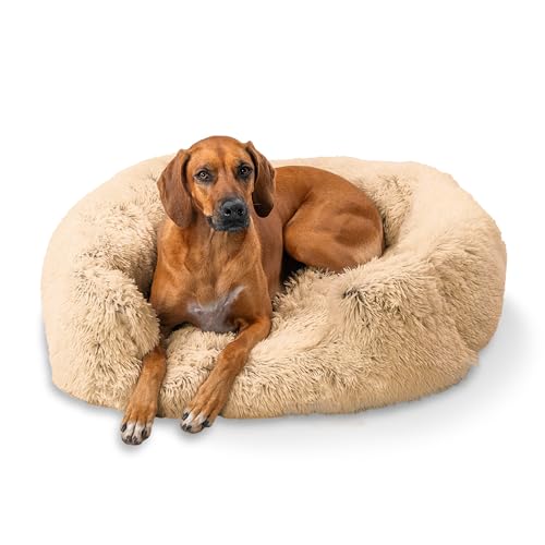 Best Friends by Sheri Soothe & Snooze Lounge Shag Hundebett, rechteckig, waschbar, 91,4 x 68,6 cm, Taupe von Best Friends by Sheri