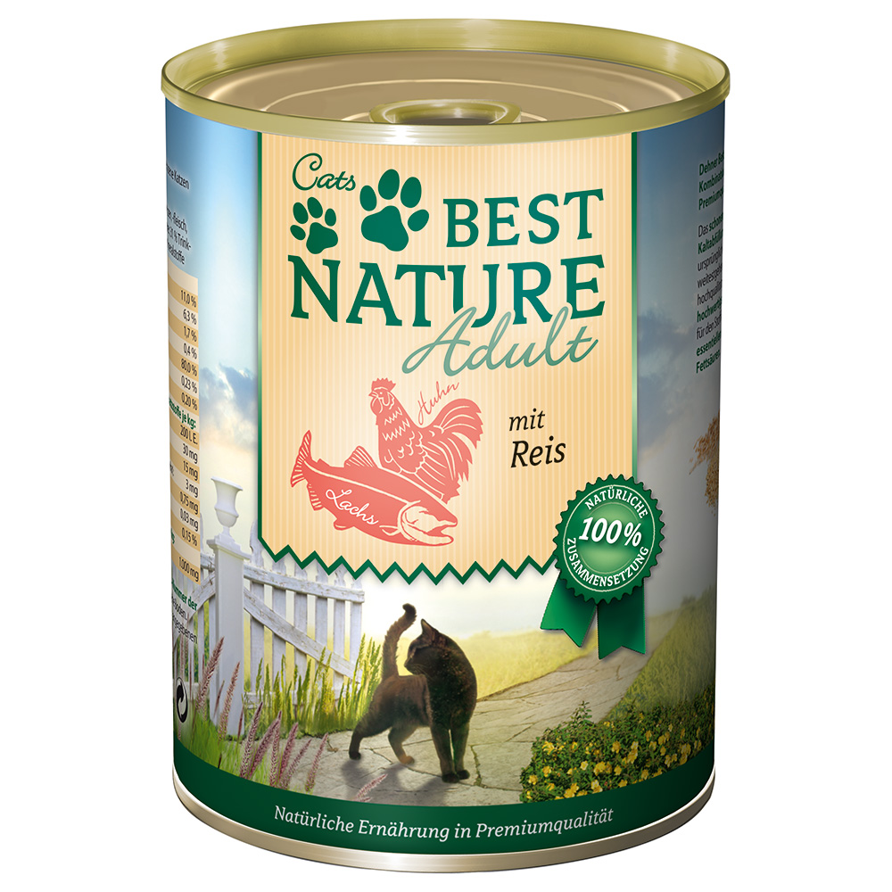 Best Nature Cat Adult 6 x 400 g - Lachs, Huhn & Reis Best Nature Cat Adult 6 x 400 g - Lachs, Huhn & Reis von Best Nature