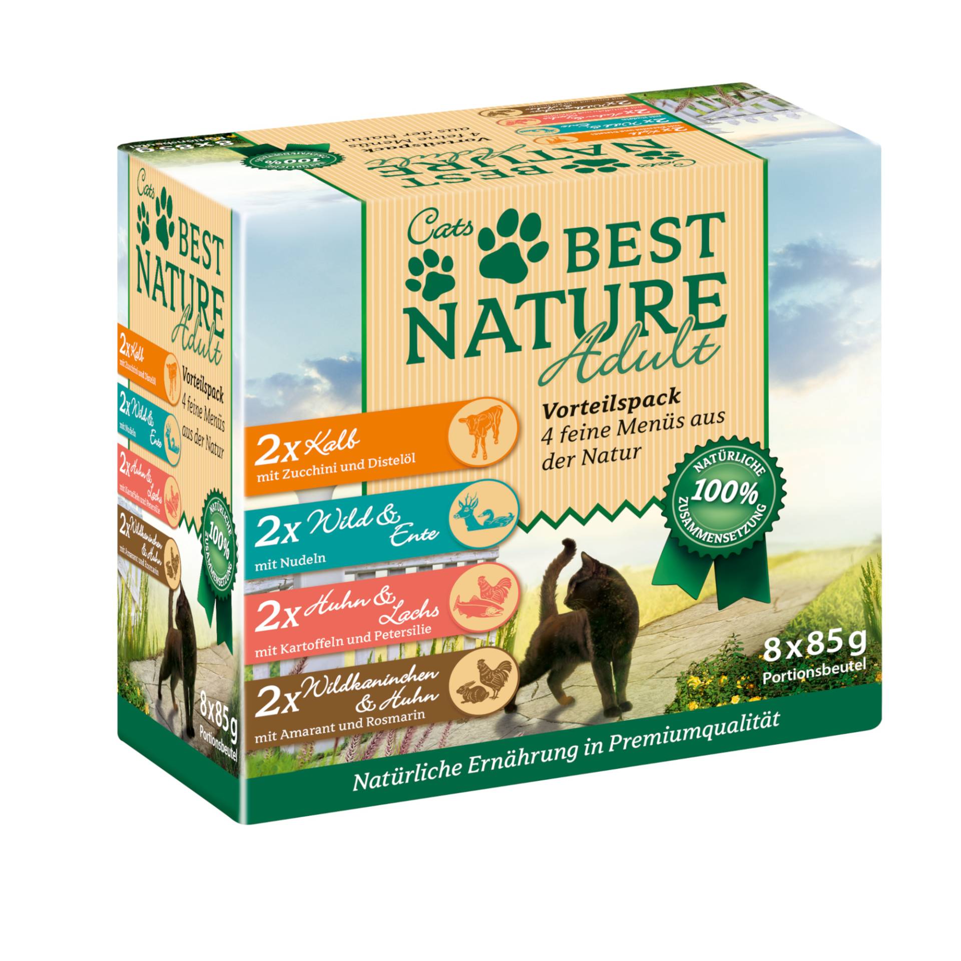 Best Nature Cats Multipack Pouches Mix of 4 - Sparpaket: 16 x 85 g Best Nature Cats Multipack Pouches Mix of 4 - Sparpaket: 16 x 85 g von Best Nature