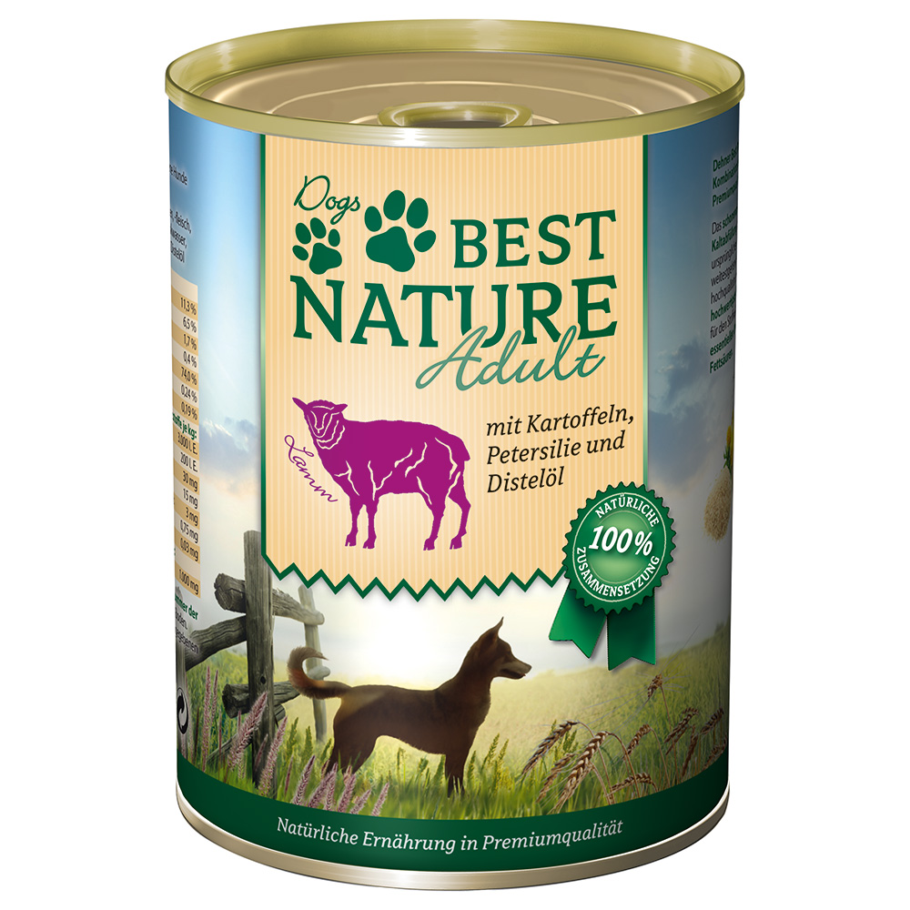 Best Nature Dog Adult 6 x 400 g - Lamm, Kartoffeln & Petersilie von Best Nature