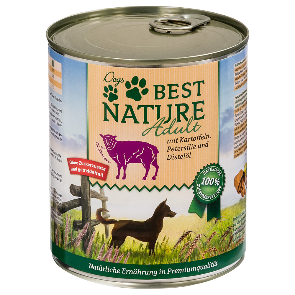 Best Nature Dog Adult 6 x 800 g - Lamm, Kartoffeln & Petersilie von Best Nature