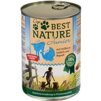 Best Nature Dog Junior 6 x 400 g - Kalb, Pute & Nudeln von Best Nature