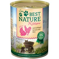 Best Nature Kitten 6 x 400 g - Geflügelherzen & Reis von Best Nature