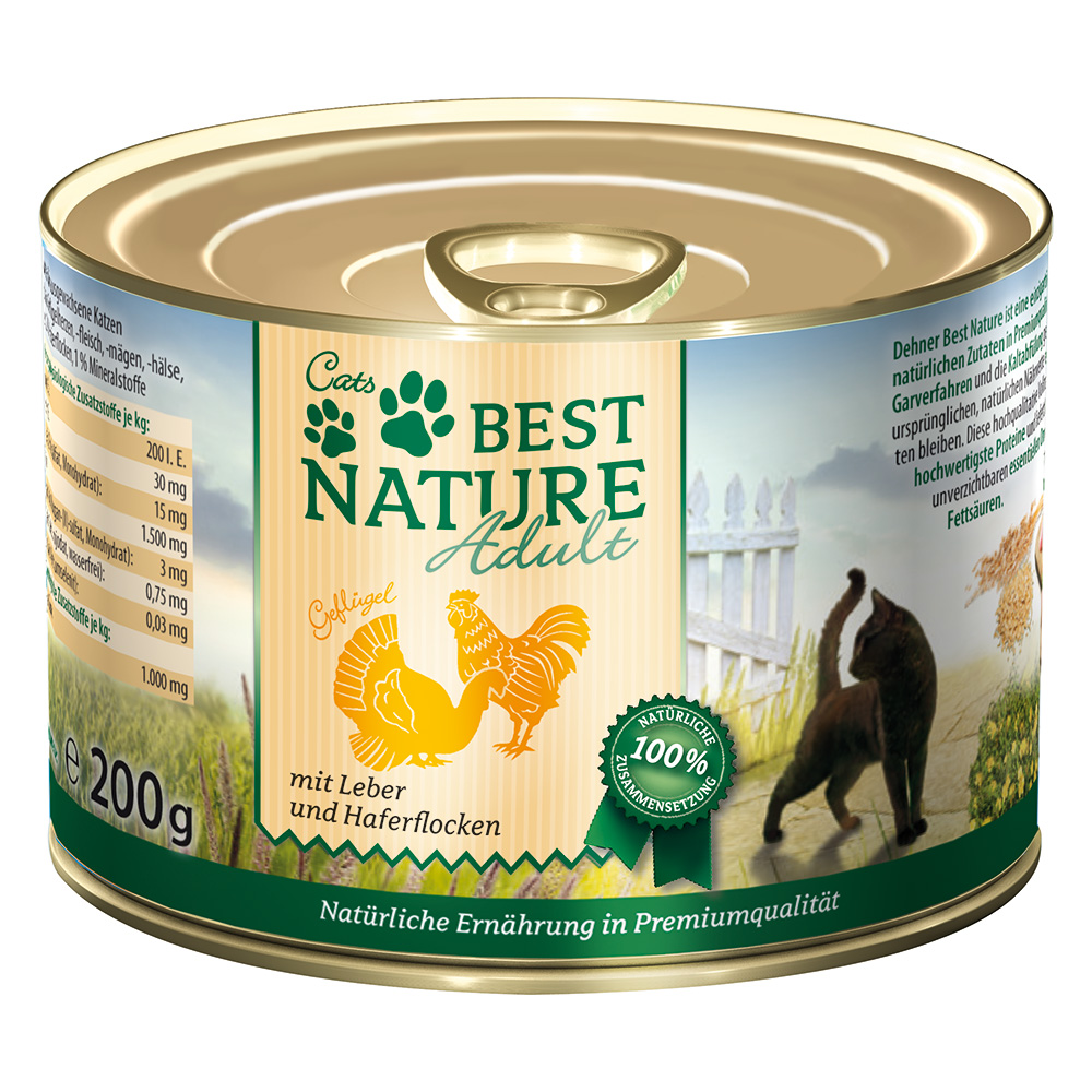 Sparpaket Best Nature Cat Adult 12 x 200 g - Geflügel & Leber Sparpaket Best Nature Cat Adult 12 x 200 g - Geflügel & Leber von Best Nature