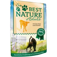 Sparpaket Best Nature Cat Adult 32 x 85 g - Kalb mit Zucchini & Distelöl von Best Nature