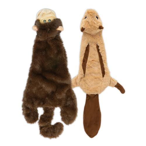 2-in-1 Quietschendes Hundespielzeug mit weichem, beständigem Stoff für kleine, mittlere und große Haustiere by Best Pet Supplies - Keine Füllung für das Spielen im Haus, Affe, Eichhörnchen, size M 2-in-1 Quietschendes Hundespielzeug mit weichem, beständigem Stoff für kleine, mittlere und große Haustiere by Best Pet Supplies - Keine Füllung für das Spielen im Haus, Affe, Eichhörnchen, size M von Best Pet Supplies