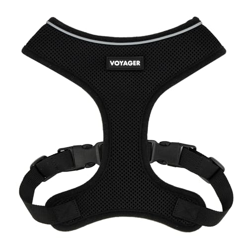 Voyager Aerolite No Pull Mesh Hundegeschirr mit Leichten, weichen, atmungsaktiven, reflektierenden Nähten und verstellbaren Gurten zum Gehen, Laufen, Training, strapazierfähig und langlebig - Schwarz, Voyager Aerolite No Pull Mesh Hundegeschirr mit Leichten, weichen, atmungsaktiven, reflektierenden Nähten und verstellbaren Gurten zum Gehen, Laufen, Training, strapazierfähig und langlebig - Schwarz, von Best Pet Supplies
