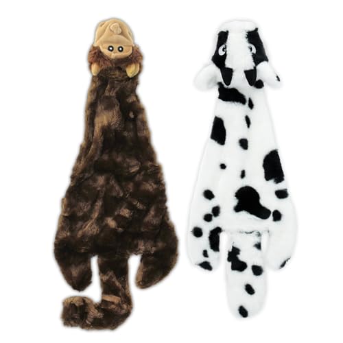 Best Pet Supplies 2-in-1 Quietschendes Hundespielzeug mit weichem, strapazierfähigem Stoff für kleine, mittlere und große Haustiere by Füllung für das Spielen im Haus, Kuh, AFFE, Size L Best Pet Supplies 2-in-1 Quietschendes Hundespielzeug mit weichem, strapazierfähigem Stoff für kleine, mittlere und große Haustiere by Füllung für das Spielen im Haus, Kuh, AFFE, Size L von Best Pet Supplies