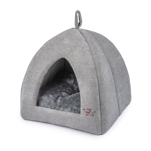 Best Pet Supplies Haustierzelt, weiches Bett für Hund und Katze, Grau, 50,8 x 50,8 x 55,9 cm Best Pet Supplies Haustierzelt, weiches Bett für Hund und Katze, Grau, 50,8 x 50,8 x 55,9 cm von Best Pet Supplies