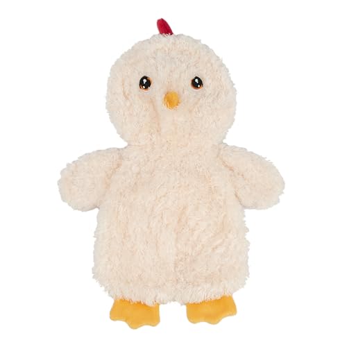 Best Pet Supplies Hundespielzeug aus Plüsch, für interaktives Spielen, für Welpen und Senioren, buntes Huhn-Spielzeug-Form, niedlich und kuschelig – Crinkle Huhn (cremefarben) von Best Pet Supplies