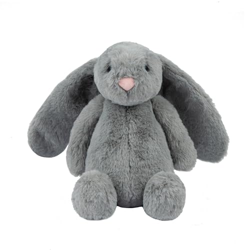 Best Pet Supplies Interaktives Bunny Buddy Hundespielzeug mit knisternder und quietschender Bereicherung für kleine und mittelgroße Rassen, Welpen oder Hunde, niedlich und plüschig, Hase (grau) von Best Pet Supplies