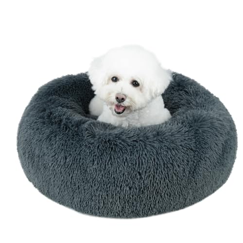 Best Pet Supplies Rundes Hundebett mit Wendekissen, luxuriös, weich, maschinenwaschbar, für kleine und mittelgroße Rassen, Dunkelgrau Best Pet Supplies Rundes Hundebett mit Wendekissen, luxuriös, weich, maschinenwaschbar, für kleine und mittelgroße Rassen, Dunkelgrau von Best Pet Supplies