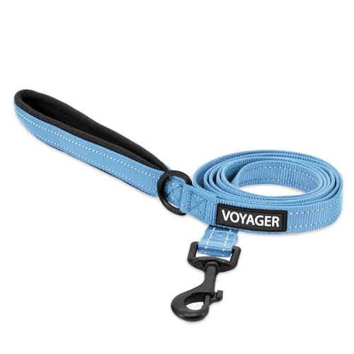 Best Pet Supplies Voyager LS015-BBW-M Reflektierende Hundeleine mit Neopren-Griff, 152 cm lang, unterstützt kleine, mittelgroße und große Welpen und Training, Babyblau, M Best Pet Supplies Voyager LS015-BBW-M Reflektierende Hundeleine mit Neopren-Griff, 152 cm lang, unterstützt kleine, mittelgroße und große Welpen und Training, Babyblau, M von Best Pet Supplies