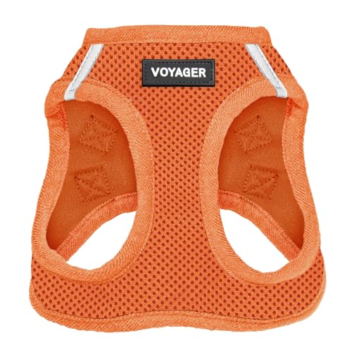 Best Pet Supplies Voyager Step-In Air-Hundegeschirr – Allwetter-Mesh-Weste für kleine und mittelgroße Hunde und Katzen von Best Pet Supplies – Geschirr (Orange), XS (Brust: 33–36,8 cm) von Best Pet Supplies