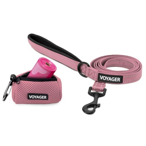 Voyager Reflektierende Hundeleine mit Neoprengriff und wiederverwendbarem Mesh Dispenser-Kotbeutel-Halter by Best Pet Supplies, Rosa, size S Voyager Reflektierende Hundeleine mit Neoprengriff und wiederverwendbarem Mesh Dispenser-Kotbeutel-Halter by Best Pet Supplies, Rosa, size S von Best Pet Supplies