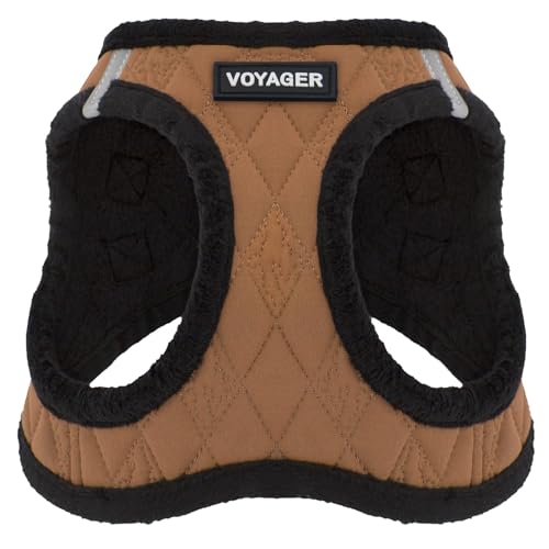 Voyager Step-In Plüsch Hundegeschirr, weicher Plüsch, Step In Vest Geschirr für kleine und mittelgroÃŸe Hunde von Best Pet Supplies - Beige Plüsch, S (Brustumfang: 36,8-40,6 cm) von Best Pet Supplies