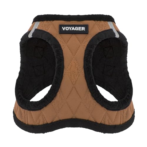 Voyager Step-In Plüsch-Hundegeschirr by Best Pet Supplies - Step-In-Westengeschirr für kleine und mittelgroße Hunde, Weicher Plüsch, Beige, size M - Brust 40- 45 cm von Best Pet Supplies