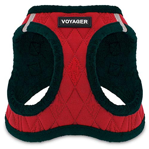 Voyager Step-In Plüsch Hundegeschirr - Weiches Vest für Kleine und Mittlere Hunde von Best Pet Supplies - Rot, XS (Brust: 13"-14.5") von Best Pet Supplies