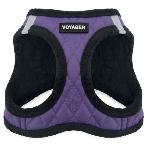 Voyager Step-In Plüsch-Hundegeschirr by Best Pet Supplies - Step-In-Westengeschirr für kleine und mittelgroße Hunde, Weicher Plüsch, Violett Kunstleder, size M - Brust 40- 45 cm Voyager Step-In Plüsch-Hundegeschirr by Best Pet Supplies - Step-In-Westengeschirr für kleine und mittelgroße Hunde, Weicher Plüsch, Violett Kunstleder, size M - Brust 40- 45 cm von Best Pet Supplies