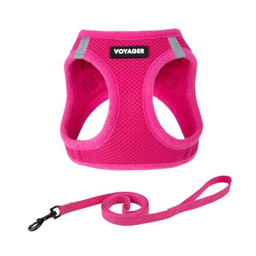 Voyager Step-in-Air-Geschirr für Katzen, Allwetter-Netzgewebe, Step-in-Weste, Geschirr für kleine und große Katzen, Fuchsia, Größe M (Brustumfang 38,1–43,2 cm) von Best Pet Supplies