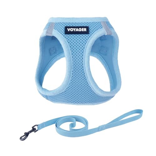 Voyager Step-in-Air-Geschirr für Katzen, Allwetter-Netzgewebe, Step-in-Weste, Geschirr für kleine und große Katzen, von Best Pet Supplies – Babyblau, Größe M (Brustumfang 38,1–43,2 cm) von Best Pet Supplies