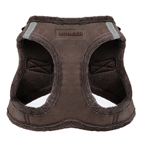 Voyager Step-in Plush Dog Harness - Soft Plush Step In Vest Harness for Small and Medium Dogs by Best Pet Supplies - Chocolate Suede, L (Chest 45,7-52,1 cm) von Best Pet Supplies