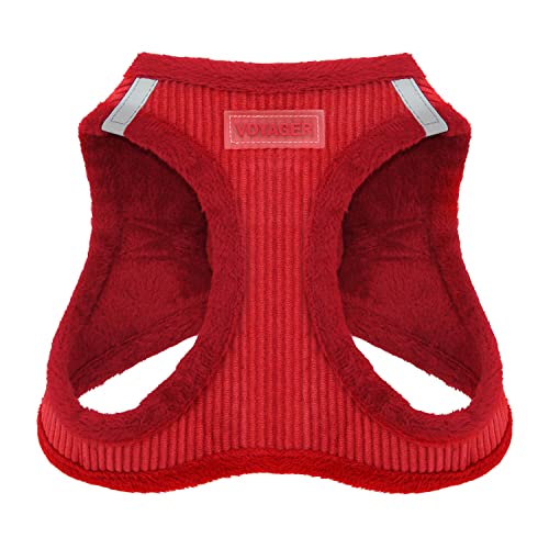 Voyager Step-in Plush Dog Harness - Soft Plush Step In Vest Harness for Small and Medium Dogs by Best Pet Supplies - Red Cord, XL (Brust 52,1-58,4 cm) von Best Pet Supplies