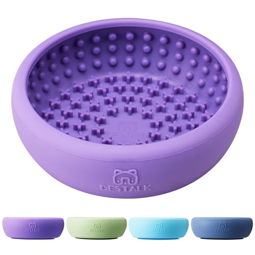 Bestalk Lecknapf für Hunde, Angstlinderung, Leckmatte für Hunde, rutschfest, Einfrier-Lecknapf, Anreicherung, Puzzle-Futterspender für Ablenkung, BPA-freies Silikon, spülmaschinenfest (Hellblau, S) von Bestalk