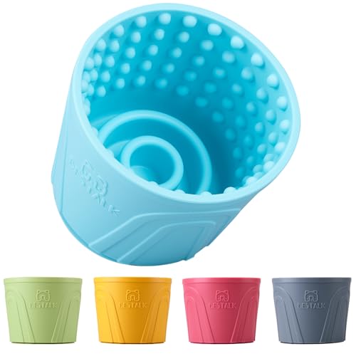 Bestalk Lecknapf für Hunde, Angstlinderung, langsames Füttern, Leckmatte, Leckmatte, Leckmatte, Lecknapf, Hundespielzeug für kleine, mittelgroße und große Rassen, BPA-freies Silikon (Blaugrün, S) Bestalk Lecknapf für Hunde, Angstlinderung, langsames Füttern, Leckmatte, Leckmatte, Leckmatte, Lecknapf, Hundespielzeug für kleine, mittelgroße und große Rassen, BPA-freies Silikon (Blaugrün, S) von Bestalk