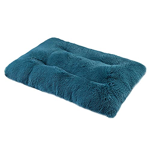 Bestenrose Plüsch HundeBett Quadrat Weiches Haustierbett Mittelgroße Hunde Hundesofa Waschbar Hundekissen Hundematratze Hundeliege Flauschig Warme Katzen Matte für Sofa und Couch (M(94x63cm), Türkis) von Bestenrose