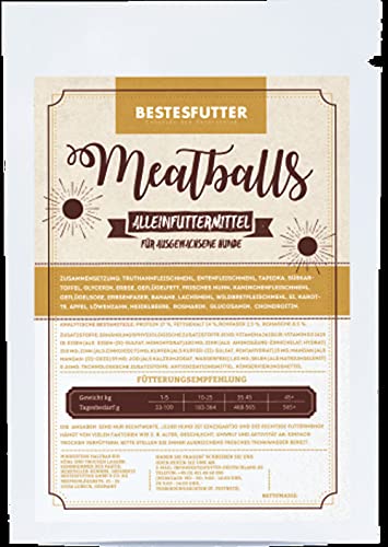 Bestes Futter Meatballs | 5kg weiches Hundefutter trocken von Bestes Futter