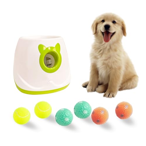 BESTHLS Automatischer Hundeballwerfer, interaktive Tennisballwerfer-Maschine für kleine, mittelgroße Hunde, Apportierdistanz 3 - 9 m, Weiß 2 BESTHLS Automatischer Hundeballwerfer, interaktive Tennisballwerfer-Maschine für kleine, mittelgroße Hunde, Apportierdistanz 3 - 9 m, Weiß 2 von Besthls