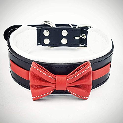 Bestia "Bowtie Hundehalsband. Handgemacht aus hochwertigem Leder. 5 cm breit von Bestia